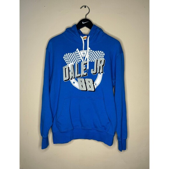 Nascar Dale Earnhardt Jr Hoodie Hooded Sweatshirt Royal Blue Embroidered 88 XL - Picture 3 of 7